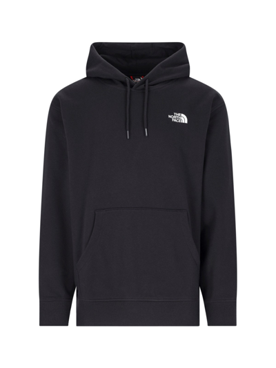 The North Face Logo Hoodie In Black  