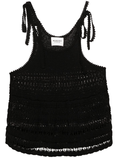 Marant Etoile Jilma Open-knit Top In Black  