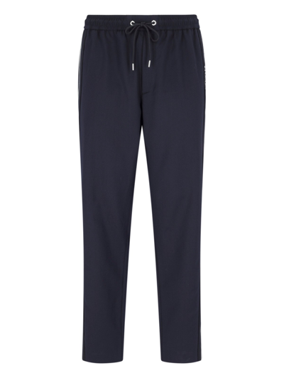 Moncler Logo Track Trousers In Blue