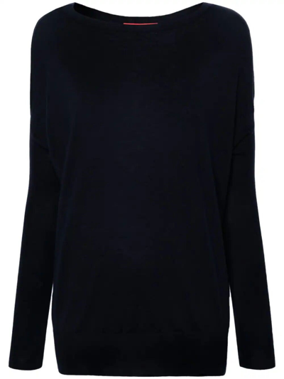 Wild Cashmere Ursula Boat-neck Sweatshirt In Blue