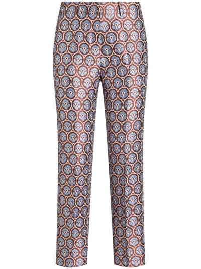 Etro Jacquard Cropped Trousers In Multi