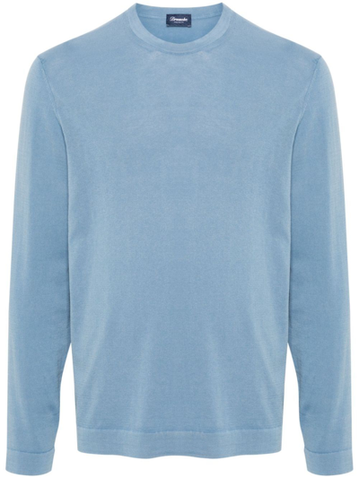 Drumohr Long Sleeve T-shirt In Blue