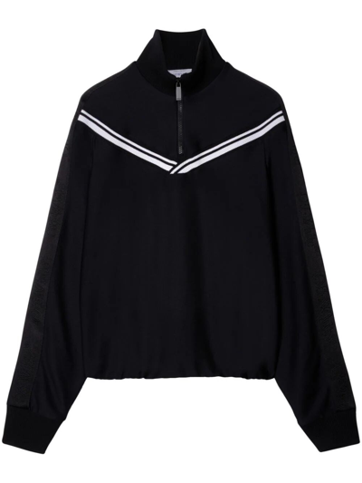 Off-white `logoband` Ribbed Track Jacket In Black  