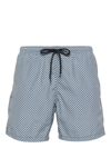 Drumohr Elastic Waist Swim Trunks In White