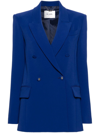 Blugirl Double-breasted Crepe Blazer In Blue