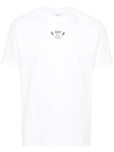 Off-white Bandana Arrow Cotton T-shirt In White
