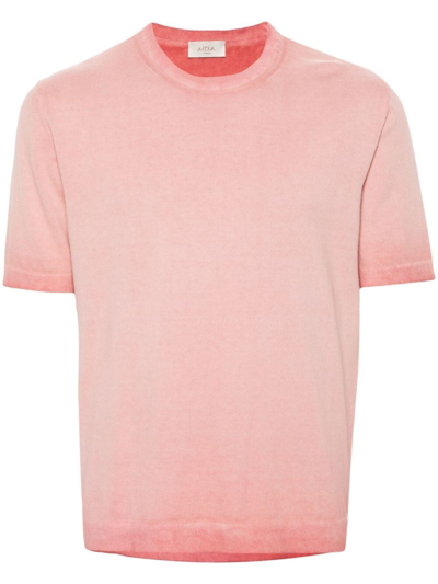 Altea Fine-knit Cotton T-shirt In Pink