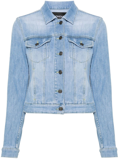 Dondup Logo-plaque Denim Jacket In Blue