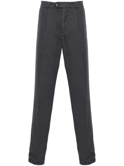 Brunello Cucinelli Tapered Chino Trousers In Gray