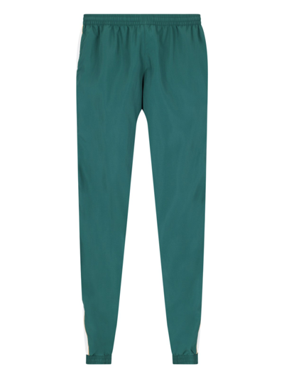 Adidas Originals Embroidered-logo Tapered Track Pants In Green
