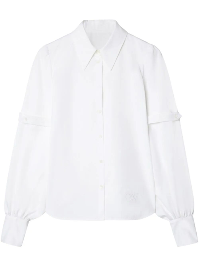 Off-white Popline Straps Shirt In White