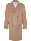 BRUNELLO CUCINELLI LEATHER TRENCH COAT