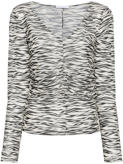 Patrizia Pepe Zebra-print Top In Orange