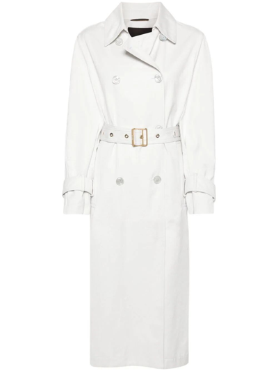 Moorer `thelma` Trench Coat In Gray