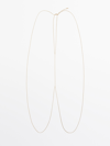 Massimo Dutti Double-chain Body Chain In Golden