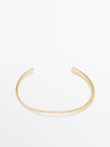 Massimo Dutti Wraparound Choker Necklace In Golden