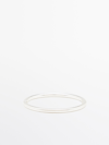 Massimo Dutti Plain Bracelet In Silver