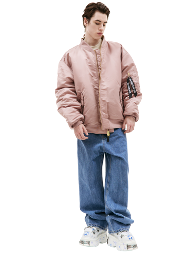 Vetements X Alpha Industries Reversible Bomber Jacket In Pink