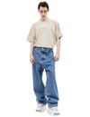 Shop Vtmnts Wide Straight Jeans In Blue