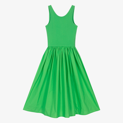Molo Kids' Girls Green Organic Cotton Dress