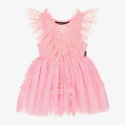 Rock Your Baby Baby Girls Pink Heart Tulle Dress
