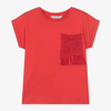 MAYORAL GIRLS RED COTTON T-SHIRT