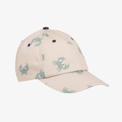 Liewood Crab Print Organic Cotton Hat In Multicolor