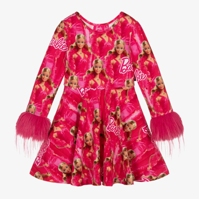 Rock Your Baby Kids' Girls Pink Barbie Doll Cotton Dress