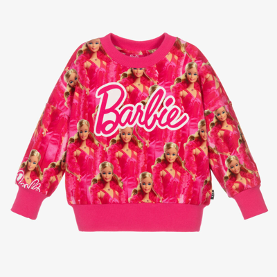 Rock Your Baby Kids' Girls Pink Barbie Doll Cotton Sweatshirt