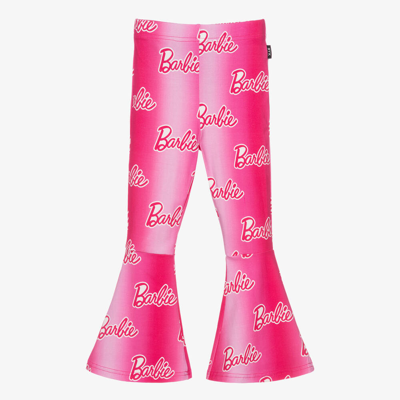 Rock Your Baby Kids' Girls Pink Barbie Cotton Flared Leggings
