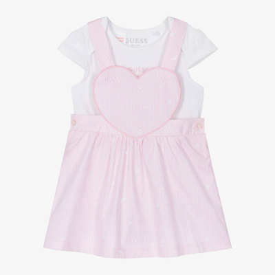 Guess Baby Girls Pink Cotton Dress Set