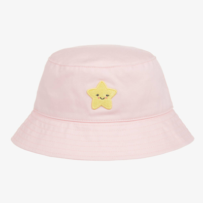 Milledeux Kids' Girls Pink Cotton Twill Sun Hat