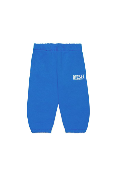 Diesel Kids Pdeb Logo Printed Trousers In Blue