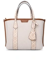 TORY BURCH SMALL 'PERRY' SHOPPING IN TELA CREAM