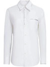 Marni Oversized White Shirt With Contrasting Logo Print In White