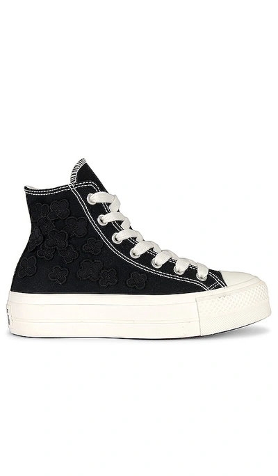 Converse Chuck Taylor All Star Lift Sneaker In Black & Egret