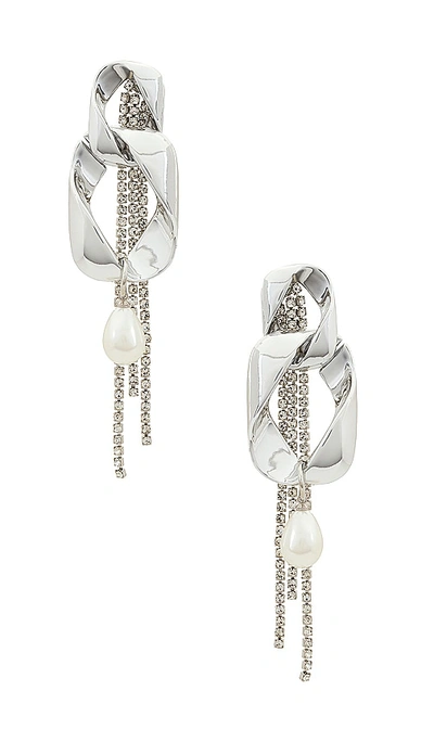 Amber Sceats Layered Earrings In 银色
