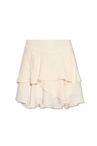 Iro Emerie Layered Mini Skirt In Beige