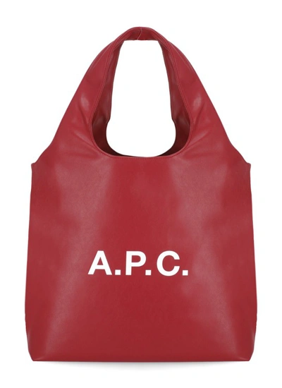 Apc Ninon Small Tote Bag In Red