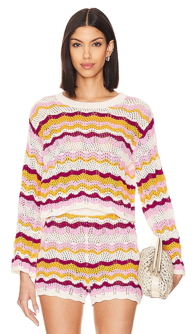 L*space X Revolve Sun Ray Sweater In Peony  Tamarind & Berry Multi