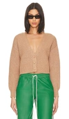 525 Jenny Crop Cardigan In 肉桂色