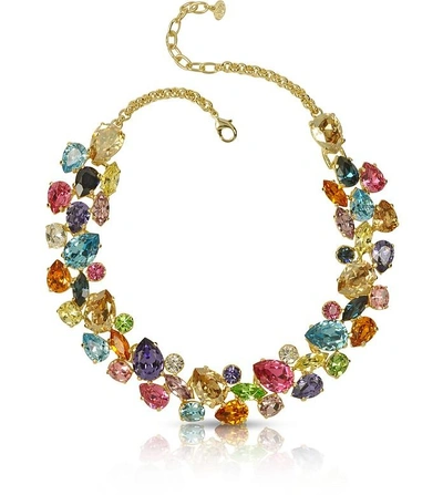 Gucci Necklaces Multicolor Crystal And Metal Necklace In Rose