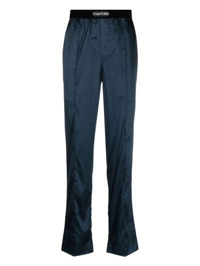 Tom Ford Man Dark Blue Satin Pyjama Pant