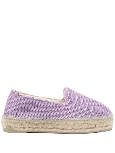 Manebi Espadrilles Con Motivo Zigzag In Purple