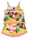 Dolce & Gabbana Poplin Set With Lemon And Cherry Print In Multi
