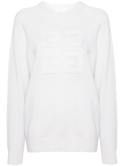 Givenchy Pullover A Maniche Lunghe In Cachemire. In White