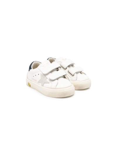 Golden Goose Kids Sneakers Con Applicazione In White