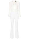 Elisabetta Franchi Chain-embellished Jumpsuit In White