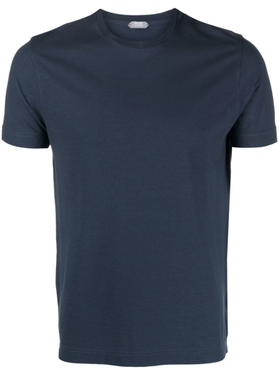 Zanone T-shirt Girocollo In Blue