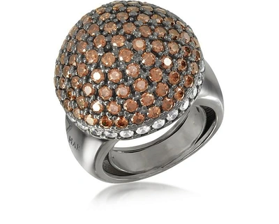 Gucci Rings Sterling Silver Cubic Zirconia Semi-sphere Cocktail Ring